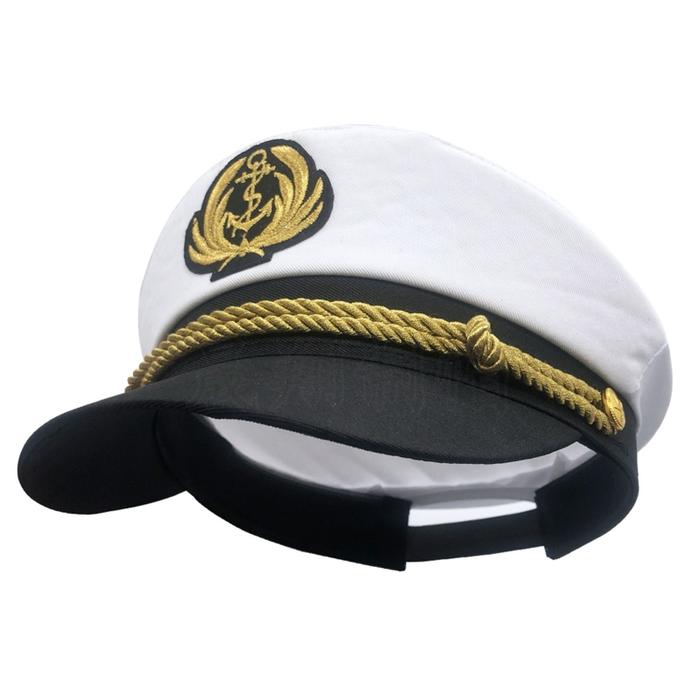 Topi Kapten Kapal Pesiar Topi Laut Angkatan Laut Kostum Kapten Pelaut