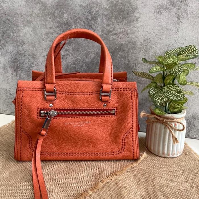 Tas Wanita Branded Marc Jacobs MJ Mini Cruiser Satchel Orange 100% Original