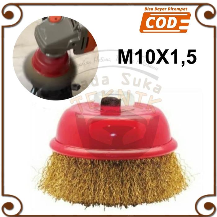 BRUSH KING Sikat Mangkok Sikat Cup Kuningan Mata Gerinda Wire Cup Brush 3" Pembersih Besi Karat