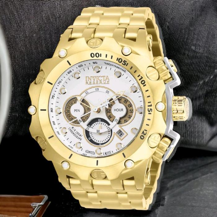 Jam Tangan Pria Invicta 8285 Original Analog Chrono Tggl Aktif Rantai Stainless steel Water Resistan