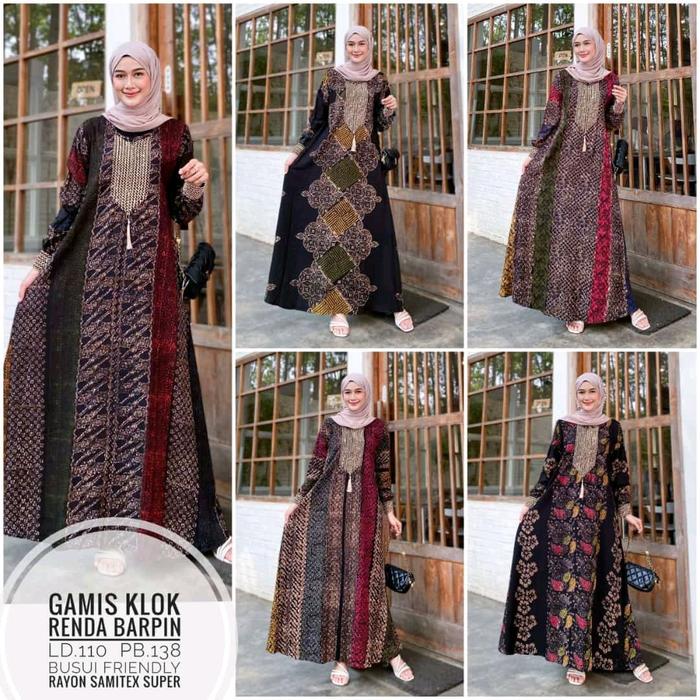 gamis klok renda babar pindo