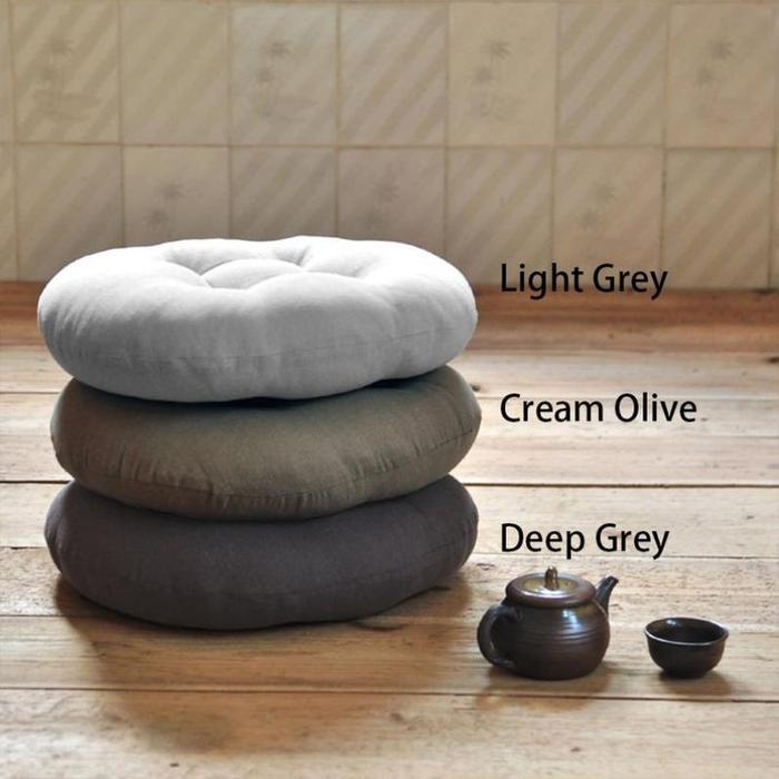 Bantal Duduk Bantal Sofa 50cm- Bantal Kursi Bulat Kancing