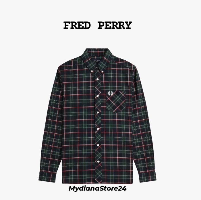 FRED PERRY - FRED PERRY LONG SLEVEE TARTAN SHIRT - FRED PERRY TARTAN