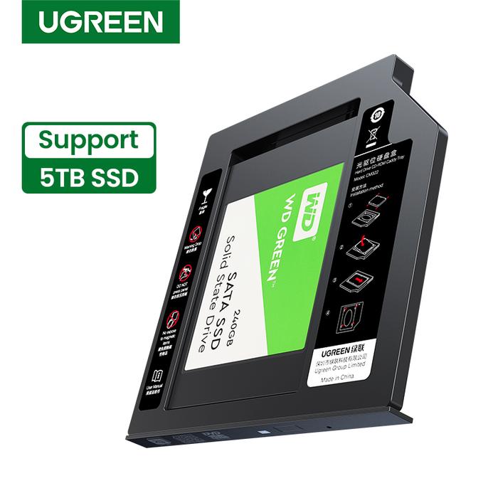 UGREEN HDD Caddy 9.5mm Universal SATA 3.0 HDD Caddy for 2.5" 5TB SSD