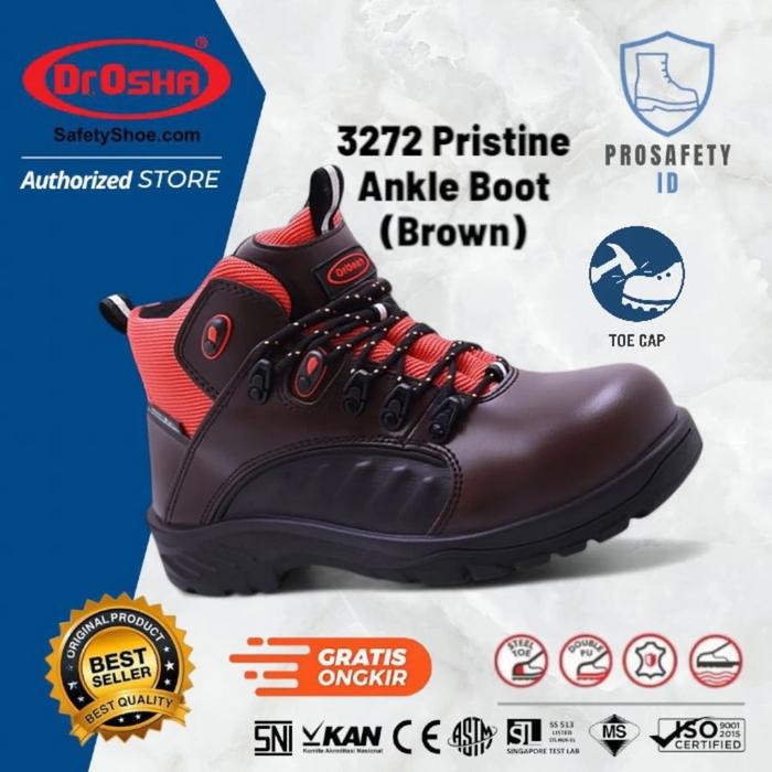 Dr OSHA Pristine 3272 S1 Composite Safety Shoe Ankle Boot - Brown