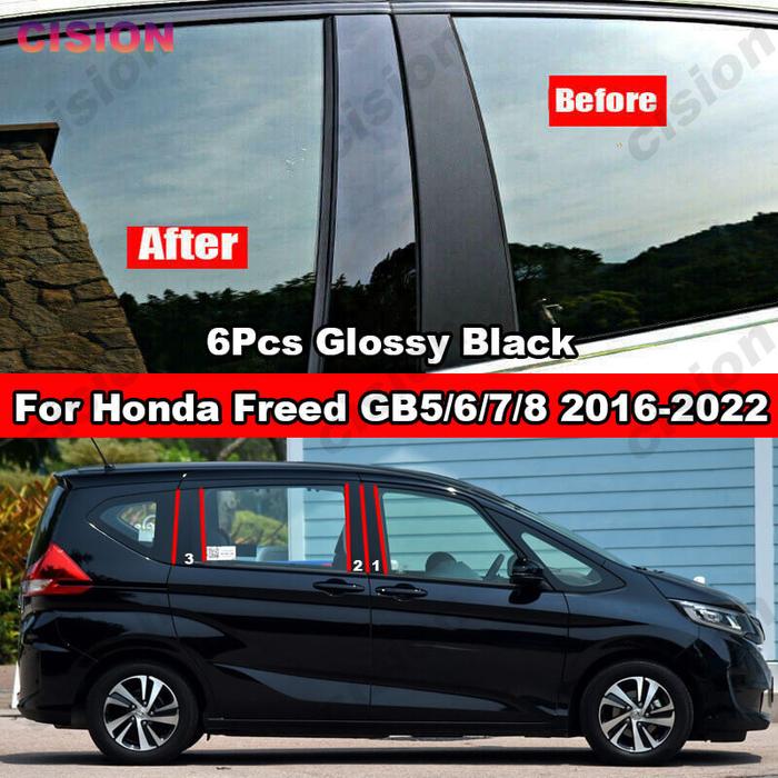For Honda Freed GB5 GB6 GB7 GB8 2016-2022 Black Carbon Fiber Window