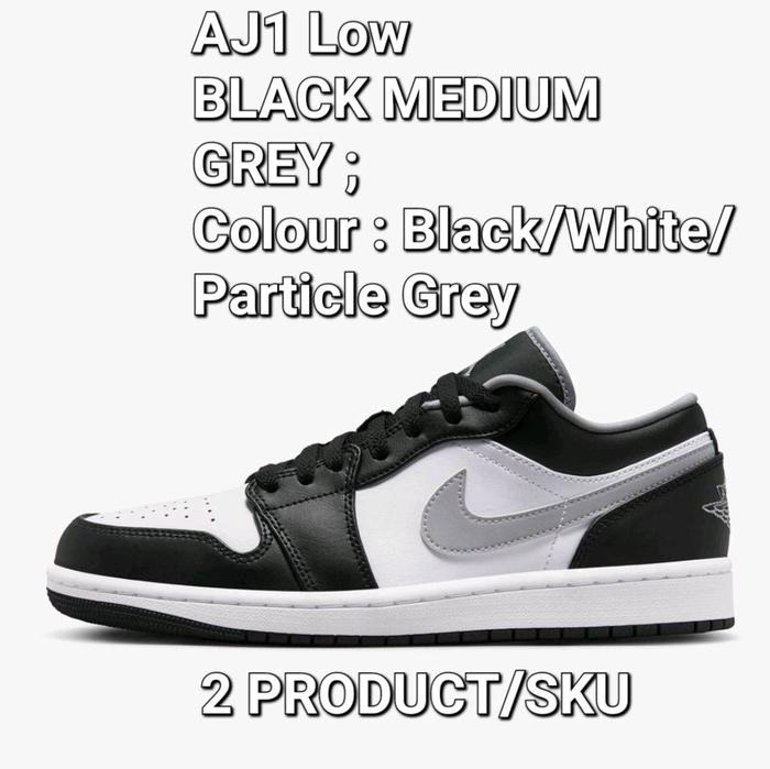 Sepatu Jordan Sepatu Air Jordan Sepatu AJ 1 Low Sepatu AJ1 Low Sepatu Air Jordan 1 Low BLACK MEDIUM 
