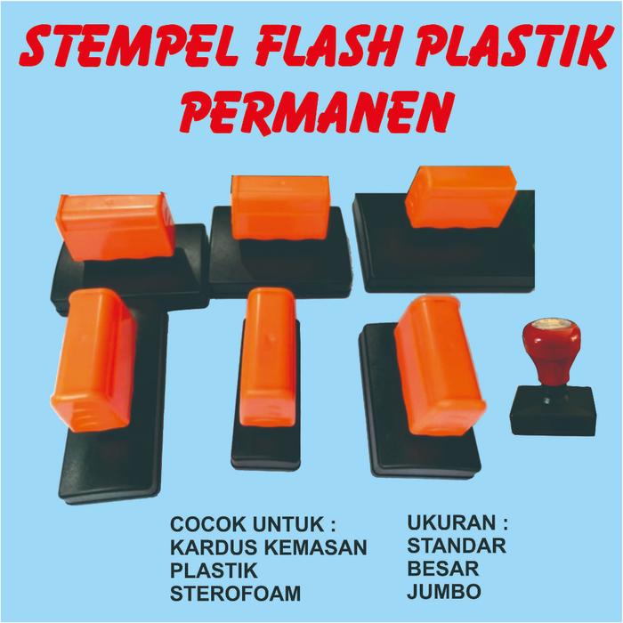 Terbaru STEMPEL FLASH PLASTIK PERMANEN WATERPROOF Sale