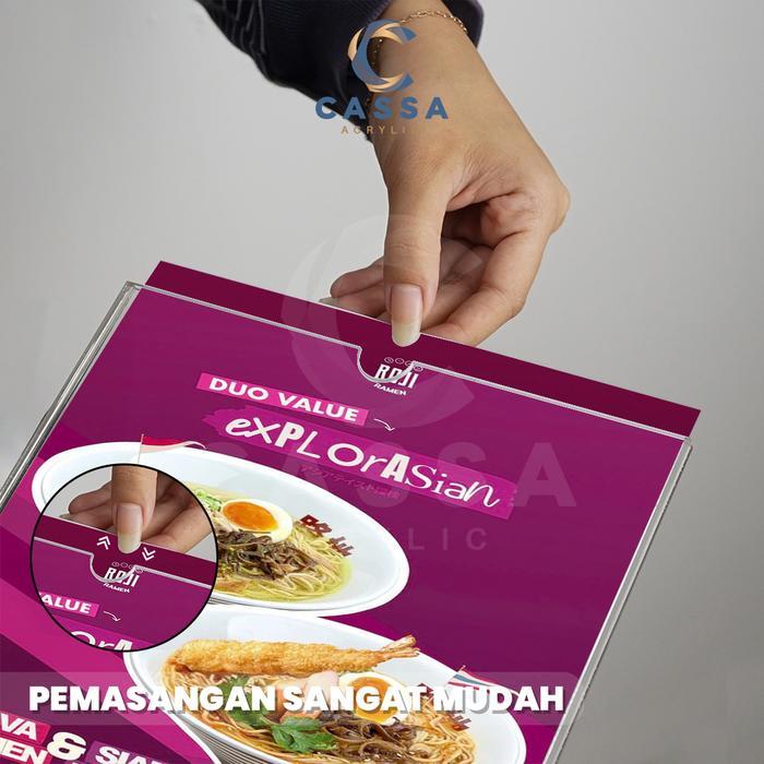 Acrylic Pocket Frame / Akrilik Tempel / Display Brosur F4