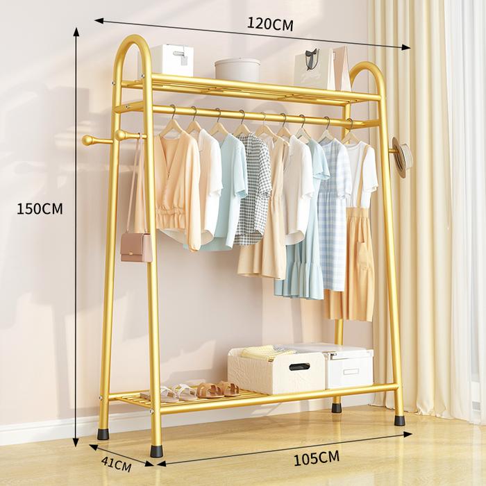 Long Space Saver Rack Metal Hook Design Entryway Modern Fashion