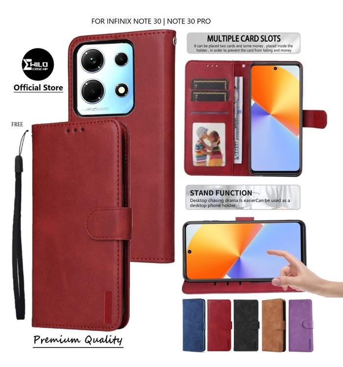 Wilocase For Infinix Note 30 | Infinix Note 30 Pro Premium Leather Case Flip Wallet Shockproof Phone