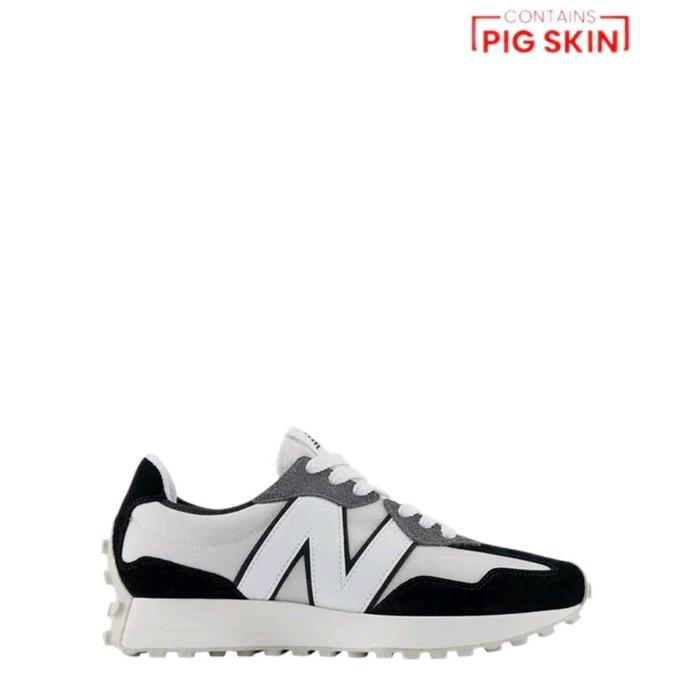 Sepatu Sneakers New Balance 327 - Black/White U327GPD Made in Indonesia [ CONTAINS PIG SKIN ]