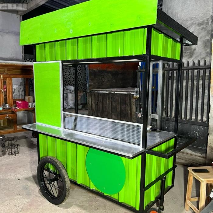 gerobak untuk jualan minuman atau makanan cocok untuk jualan aneka bebakaran minumam kekinian es cok