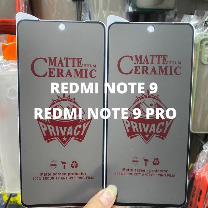 A/S- XIAOMI REDMI NOTE 9 NOTE 9 PRO 10 PRO 11 PRO 12 PRO Tempered Glass Ceramic Spy Matte Privacy An