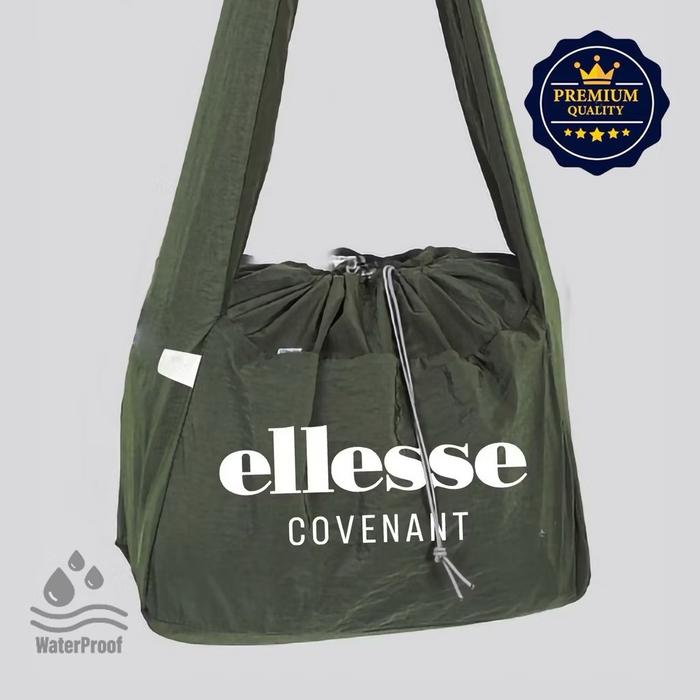 Ellesse Tas Selempang Pria Micro Parasut Furing Torin Putih Slingbag Original Dengan Lubang Hadsite 