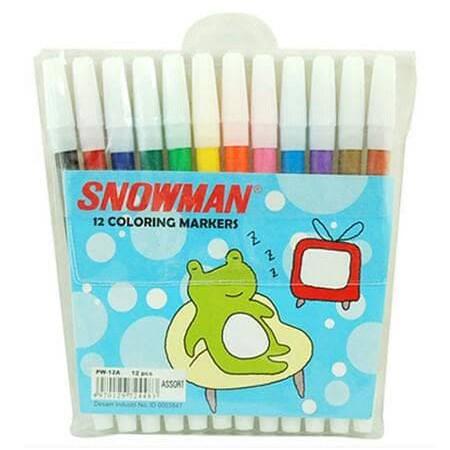 Spidol Kecil - Snowman Marker 12 Warna MURAH!