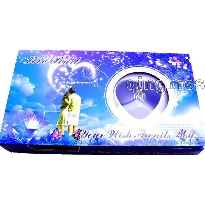 Qingmos Wish Pearl Gift Box Heart Pendant Necklace for Women with Natural Oyster Pearl Necklace Chai