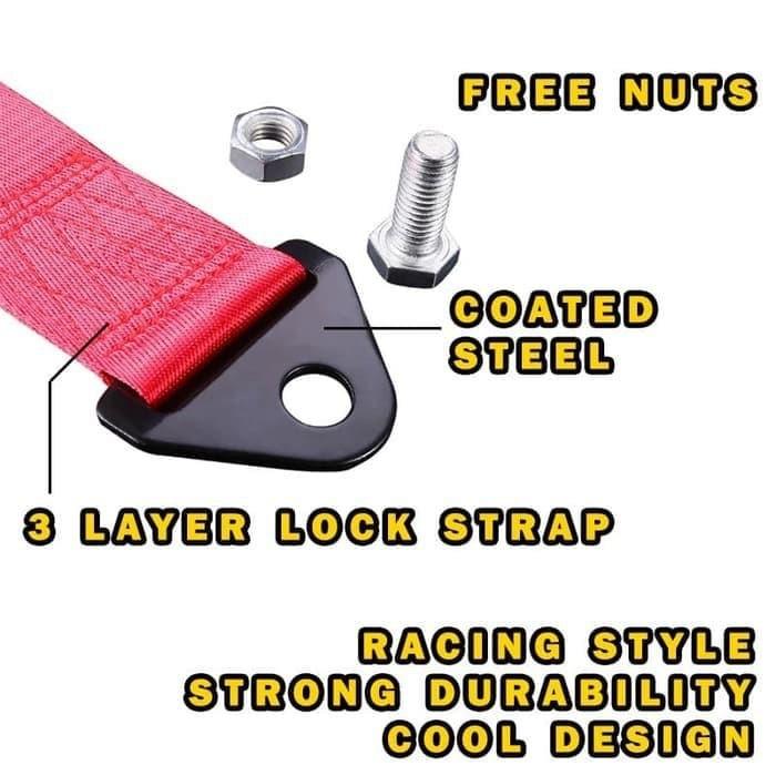 Towing STRAP Kain Derek Mobil Racing Style Variasi Mobil Universal