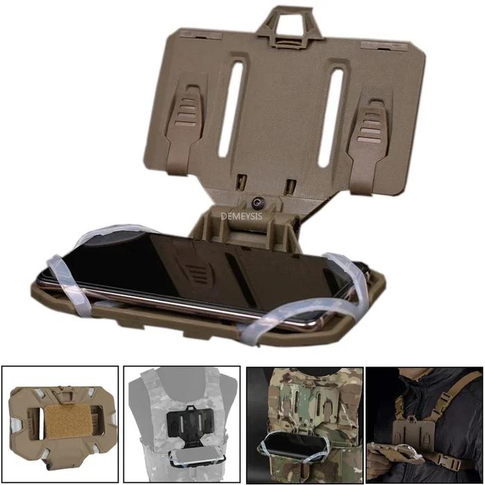 Special Edition Vest Mobile Phone Rack Tactical Folded Navigation Board Mobile Phone MOLLE Holder Hu