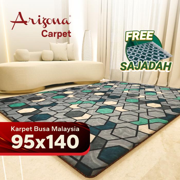 Termurah [95x140cm] Free Sajadah Arizona Carpet Cosmo Love Karpet Busa Malaysia Arizona Motif Minima