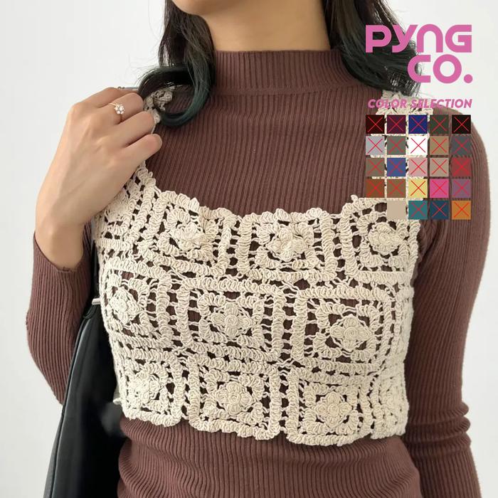 PYNG CO - Square Crochet Vest Women PCO862