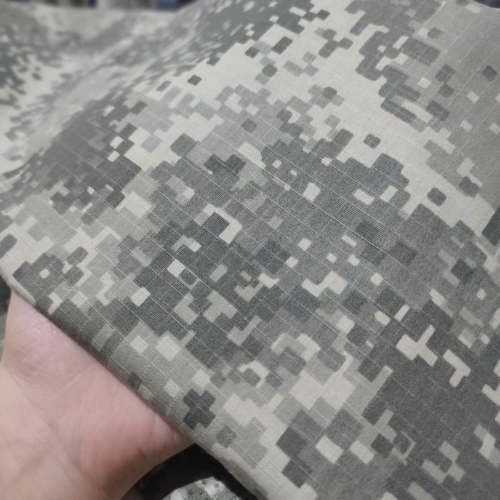 BAHAN KAIN LORENG ripstob ribstop ripstok digital CVC Abu cotton adem