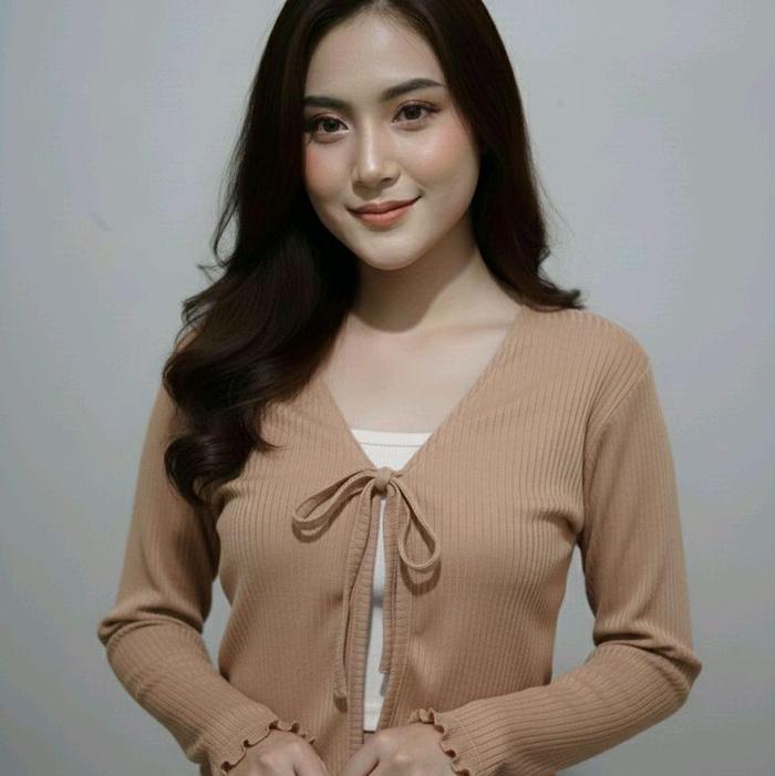 Kardigan Crop Ceyoon Korea Style Knit Mango