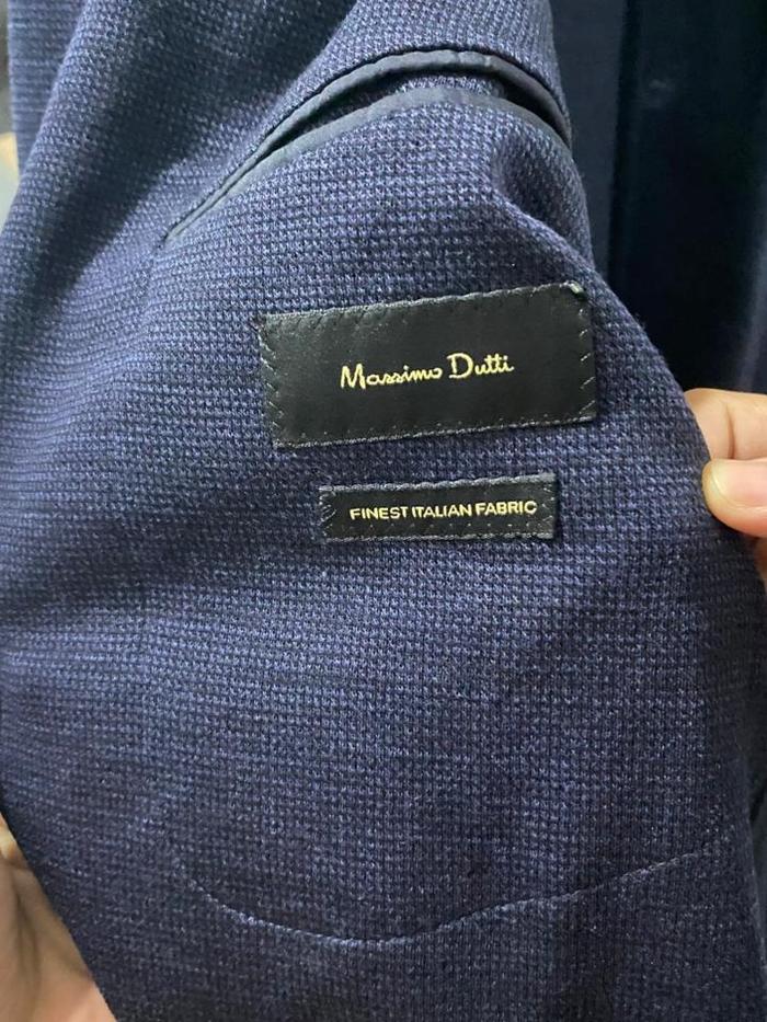 MASSIMO DUTTI JAKET BLAZER BIRU DONGKER SECOND ASLI ORIGINAL - 42