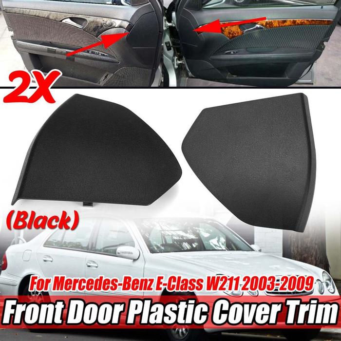 Black W211 Car Front Door Plastic Cover Trim Shell for Mercedes Benz