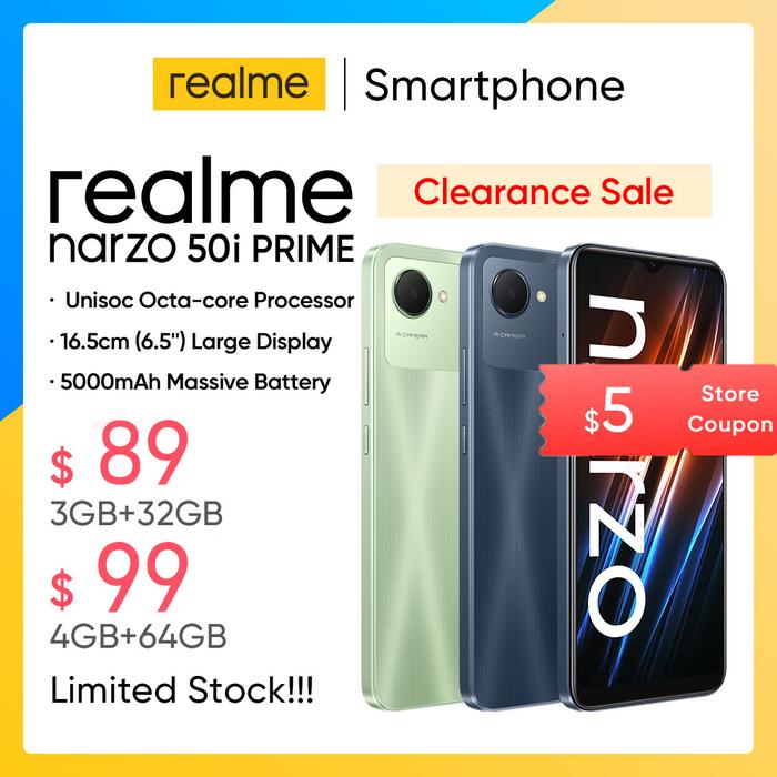 realme Narzo 50i Prime Smartphone 6.5''Large Display Octa-core