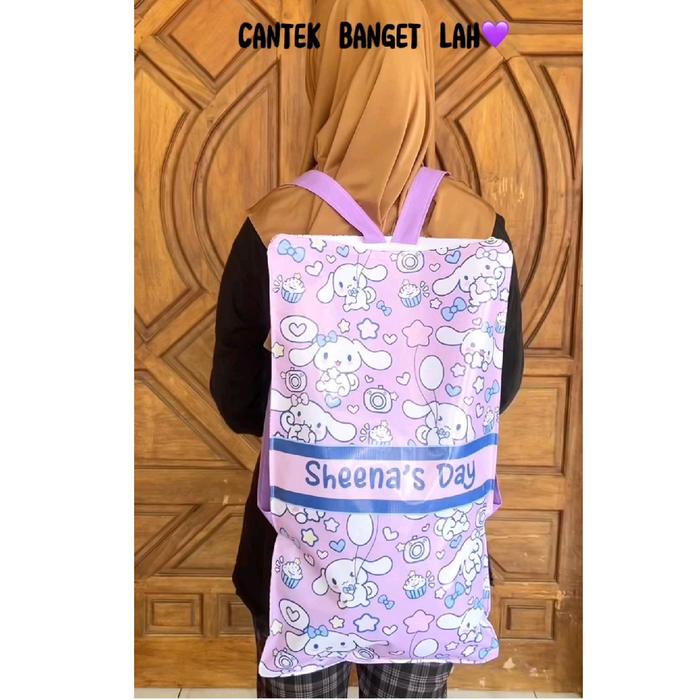 GIANT POUCH RANSEL SNACK ULTAH SOUVENIR ULANG TAHUN CUSTOM GAMBAR UKURAN JUMBO 30pcs