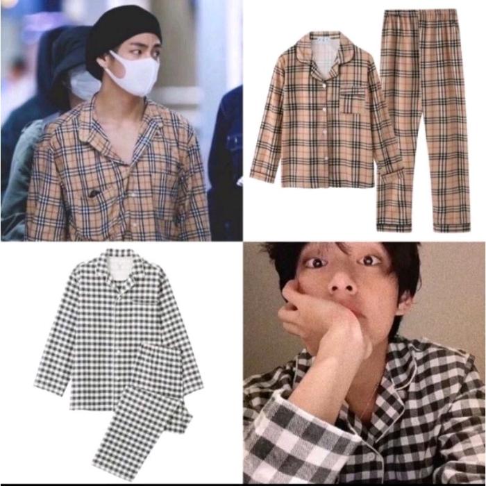 Kumpulan Piyama Kim Taehyung bonus freebies /Po piyama Kimtaehyung /Piyama V BTS /Piyama Kimtaehyung