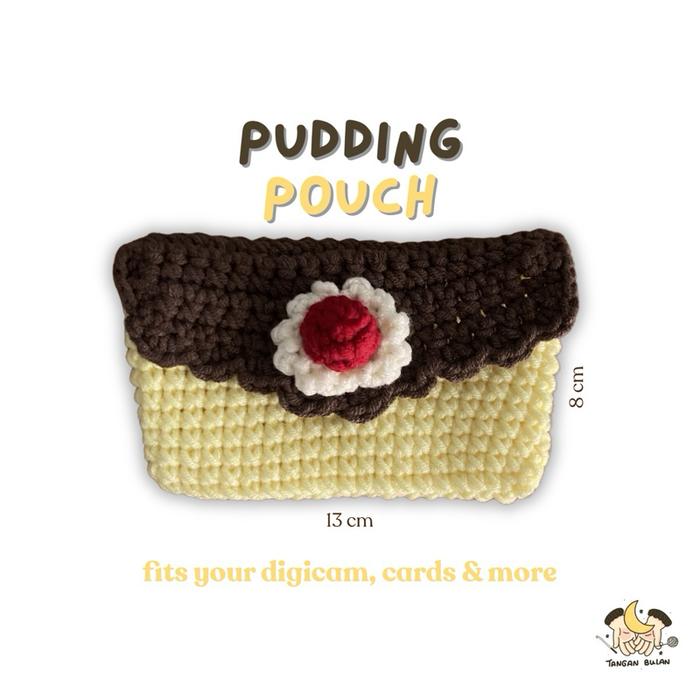 [READY] Digicam Pouch | Pouch Rajut Pudding | Crochet Pudding Pouch Lucu Aesthetic | Tempat Kartu | 