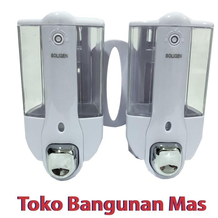 Tempat Sabun Cair shampoo Sabun DOUBLE / Dispenser Sabun Cair Soligen