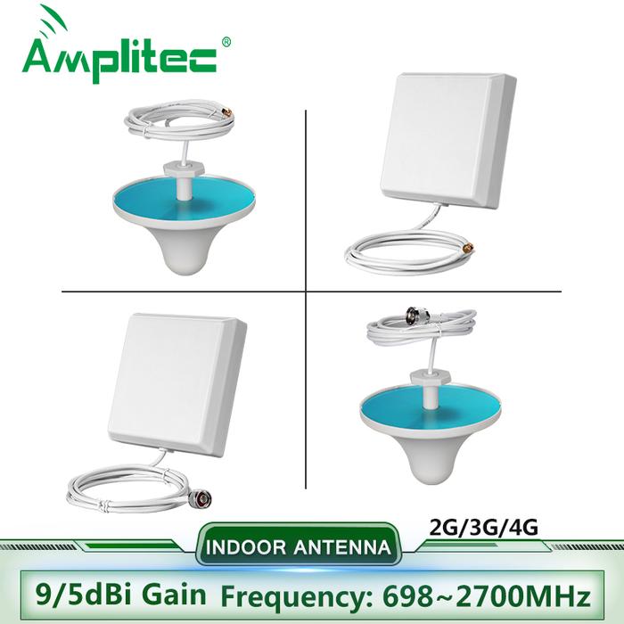 Amplitec 9dBi Indoor Panel Antenna+5dBi Indoor Omni Ceiling Antenna