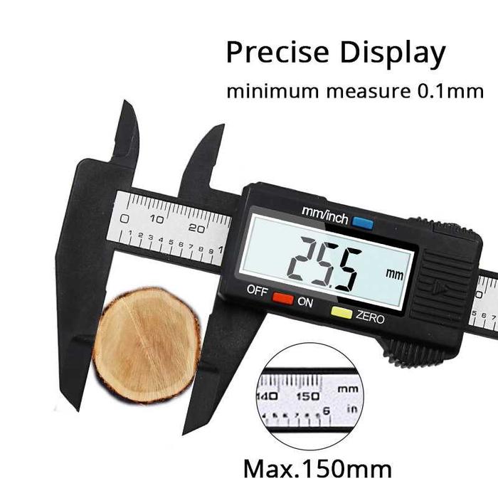 Jangka Sorong Digital Stainless Sketmat Sigmat Vernier Caliper Alat Ukur Ketebalan Besi Plastik