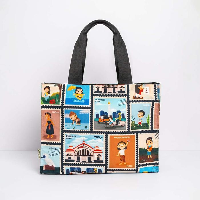 Sovlo Tivoli Tote Bag edisi Filateli - Tas Pundak Wanita