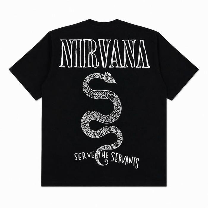 [COD] T-Shiet Nirvana Snake Serve Oversized Boxy 16S Cotton Combed Heavyweight Katun Unisex Pria Wan