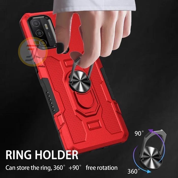 Casing Oppo A53 | Oppo A33 Premium Ring Armor Robot Case Kickstand Hybrid/Ring Holder Tpu Handphone