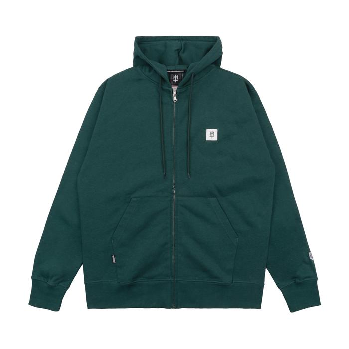 OGRITE Silver Cruel MATERNAL DISASTER ZIP-UP HOODIE ZIPPER DARK GREEN
