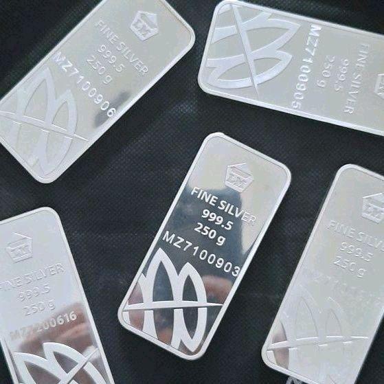 PERAK BATANGAN ANTAM 250 gram Fine Silver 999.5