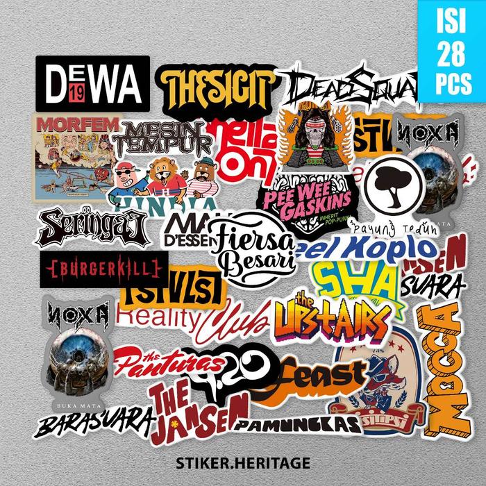 Stiker Sticker LOKAL BAND ROCK untuk laptop case tumbler stiker laptop stiker buat motor stiker helm