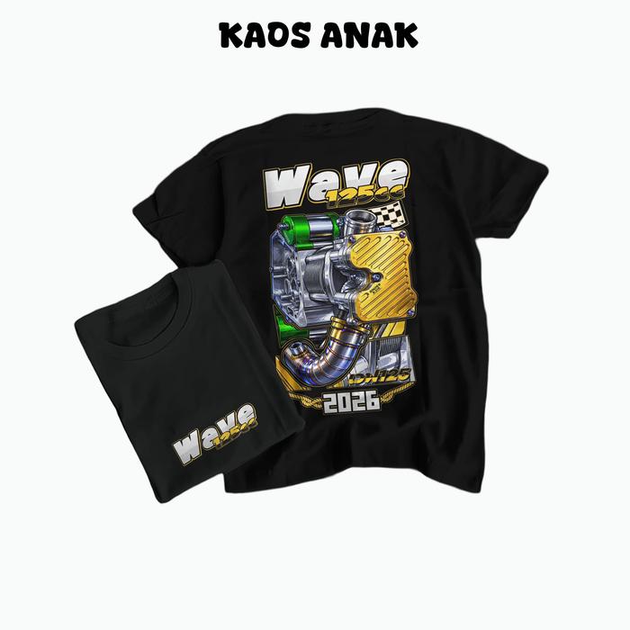 KAOS ANAK - MOTIF WAVE 125CC BAHAN LEMBUT UNISEX