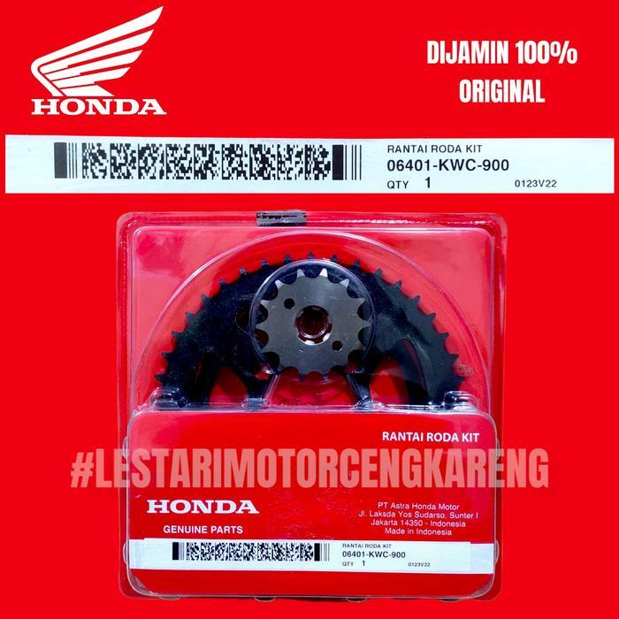 Gir Gear Set Gir Paket Drive Chain Cs1 Asli Ori Honda 06401-Kwc-900 #Gratisongkir