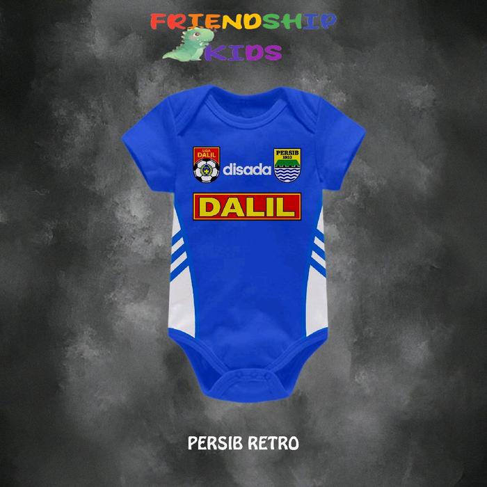 PERSIB JUMPER PENDEK BAYI 0-12 BULAN JUMPSUIT BABY PERSIB RETRO FANTASY