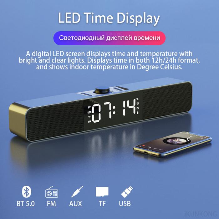 Speaker Bluetooth TV Soundbar Portabel Bar Suara Radio FM Speaker