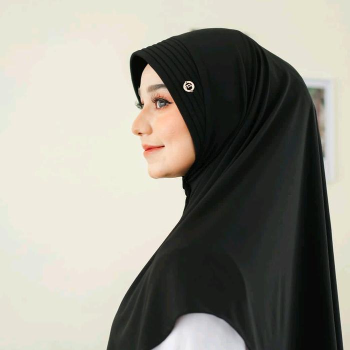 Elvira hijab bergo pet instan L (Ity Jersey Korea) Muslim Wanita Khimar Syari Kerudung