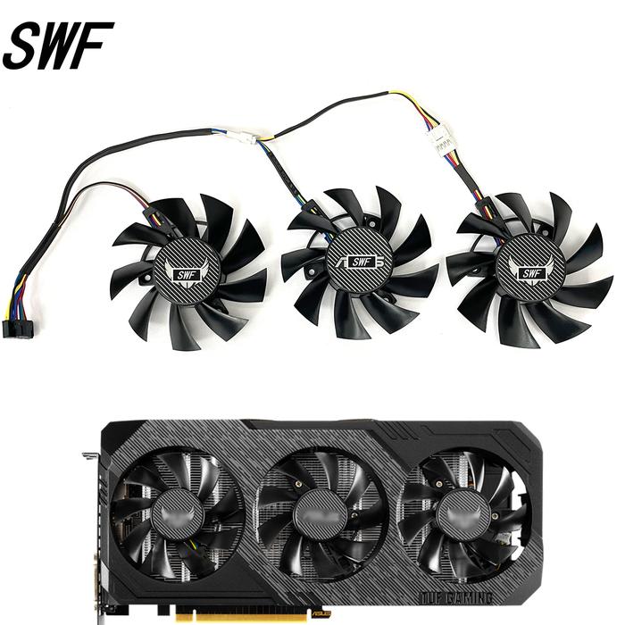 New 75MM FD8015U12D Cooling Fan For ASUS GTX 1660 SUPER Ti RX 5700 XT TUF X3 OC Graphics Card Cooler