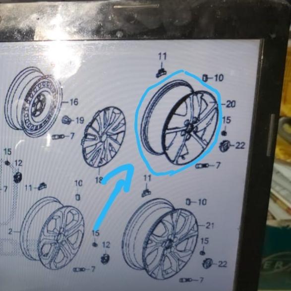 Velg Ban Roda Mobil Honda HRV Facelift tipe S Original