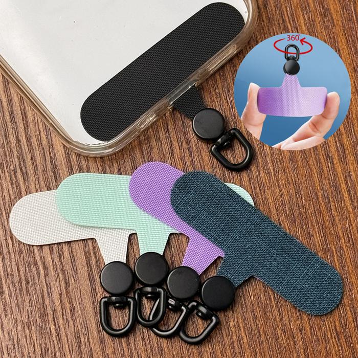 Universal Mobile Phone Lanyard Clip 360° Cured Cloth Patch Phone Anti-lost Hanging Rope Snap Tab For